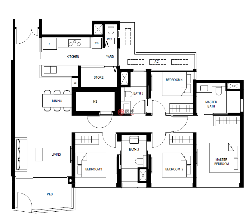 新加坡东北地区新加坡的公寓，31 Lentor Hills Road，编号74063998