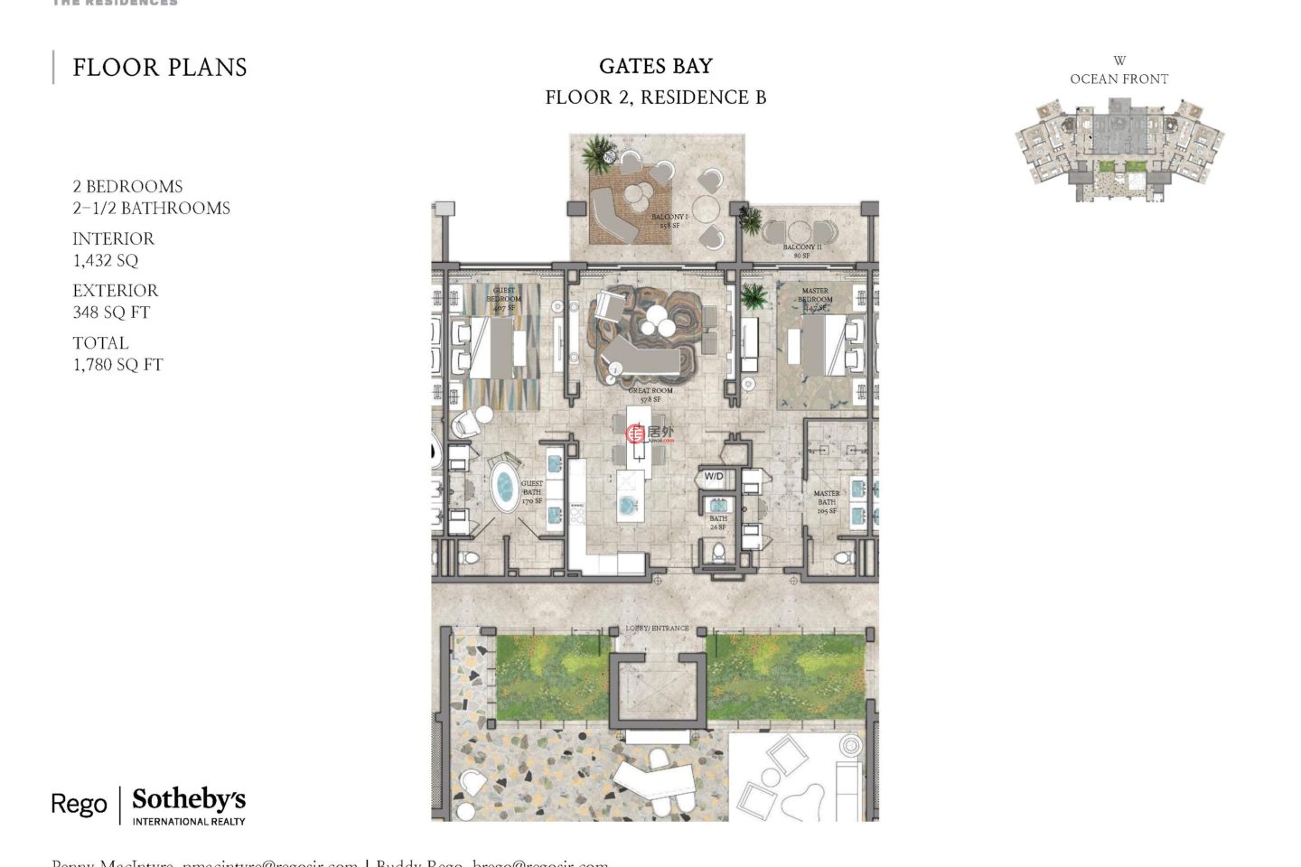百慕达的公寓，The Residences at St. Regis Bermuda - Gates Bay Unit 2B St. Catherine's Beach，编号51824205